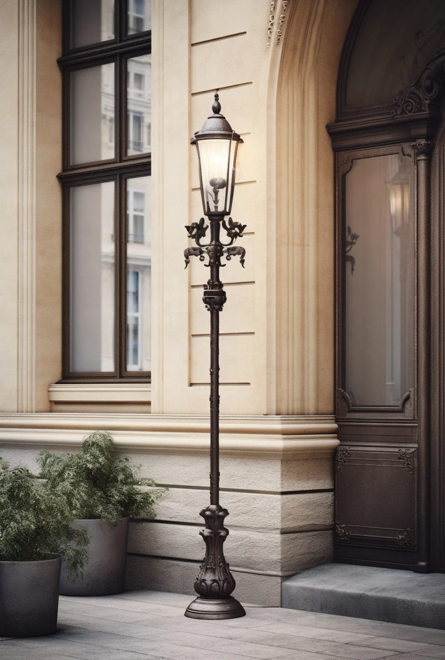 "Barnim" - Latarnia uliczna z kutego żelaza, dekoracyjna