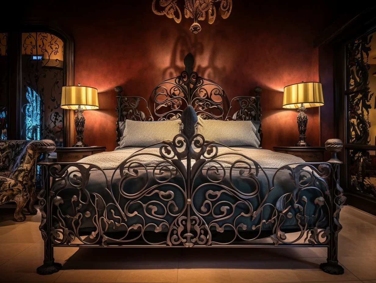 "Bogdana" - eleganckie, designerskie łóżko z metalu.