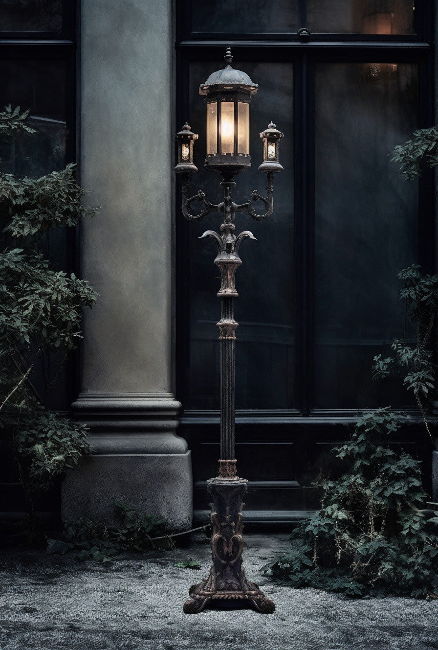 "Borzuj" - Latarnia z kutego żelaza, dekoracyjna