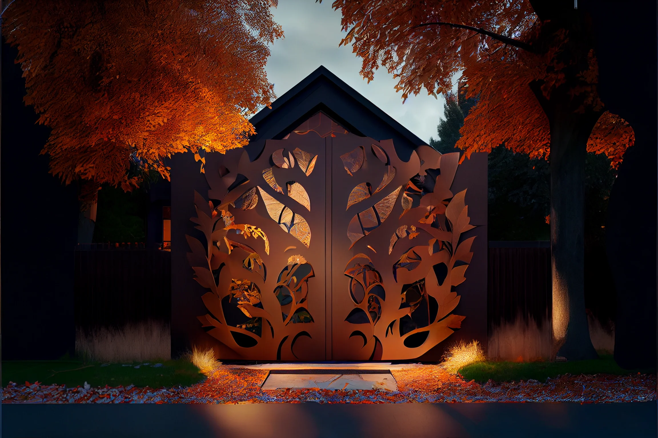 Brama wjazdowa ze stali COR-TEN® - Klon