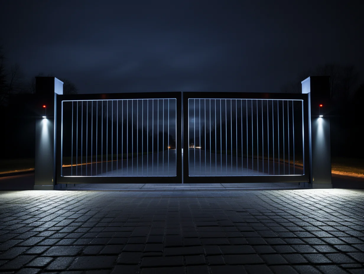 Brama kuta ze stali, wjazdowa do ogrodu, minimalistyczny design