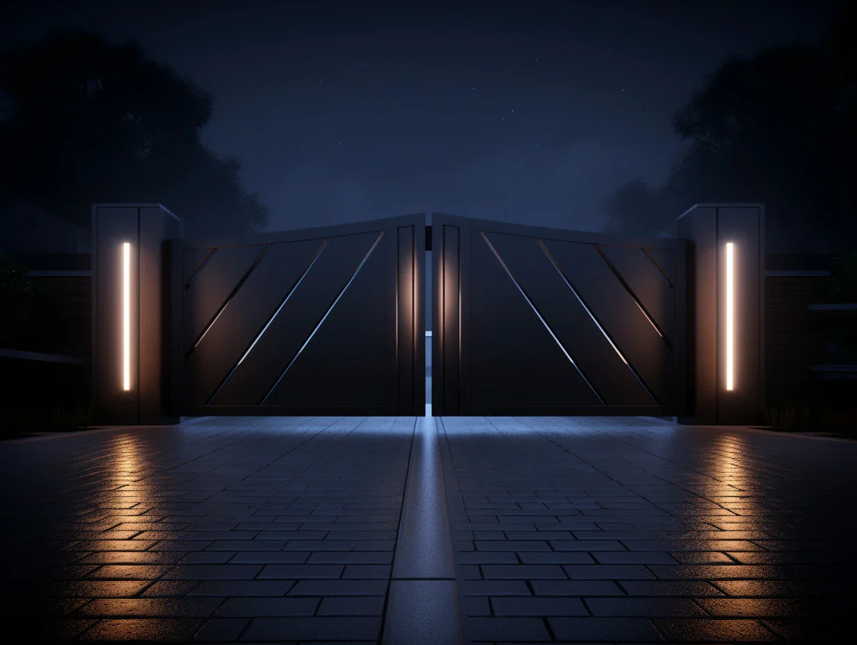 Brama wjazdowa - futurystyczny minimalizm