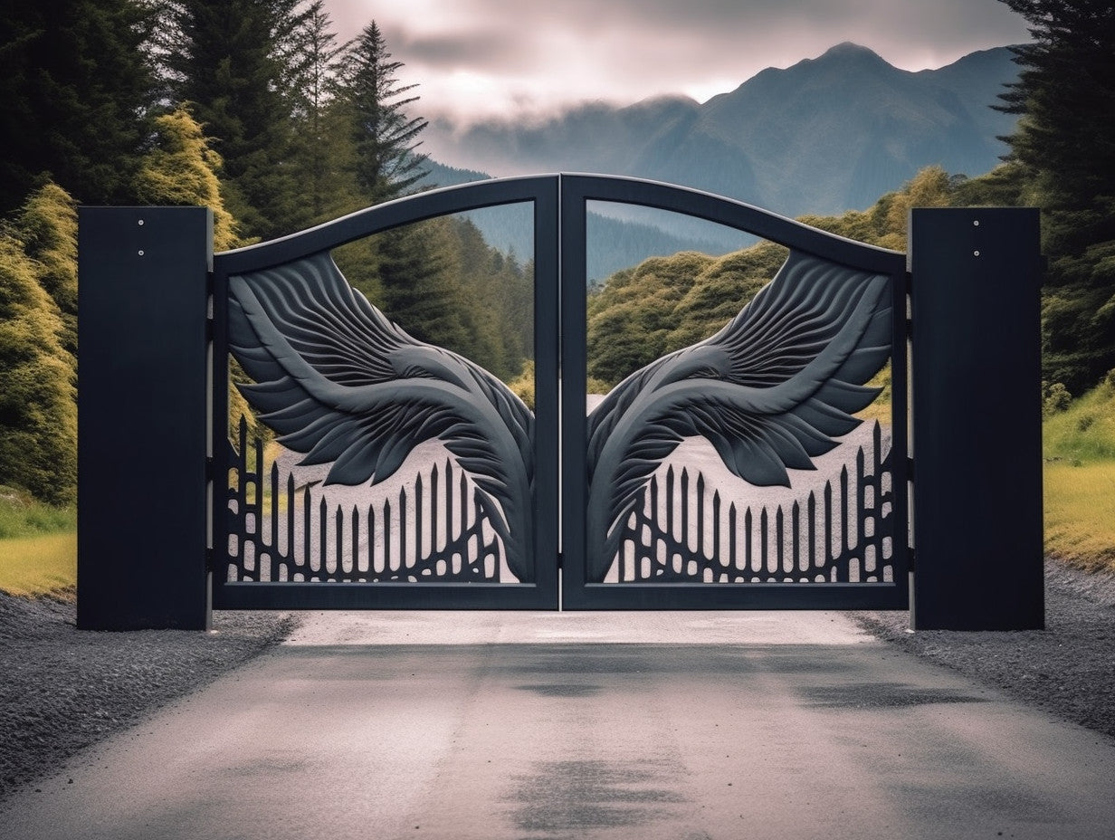 Brama wjazdowa, kuta ze stali - "Bereginia"