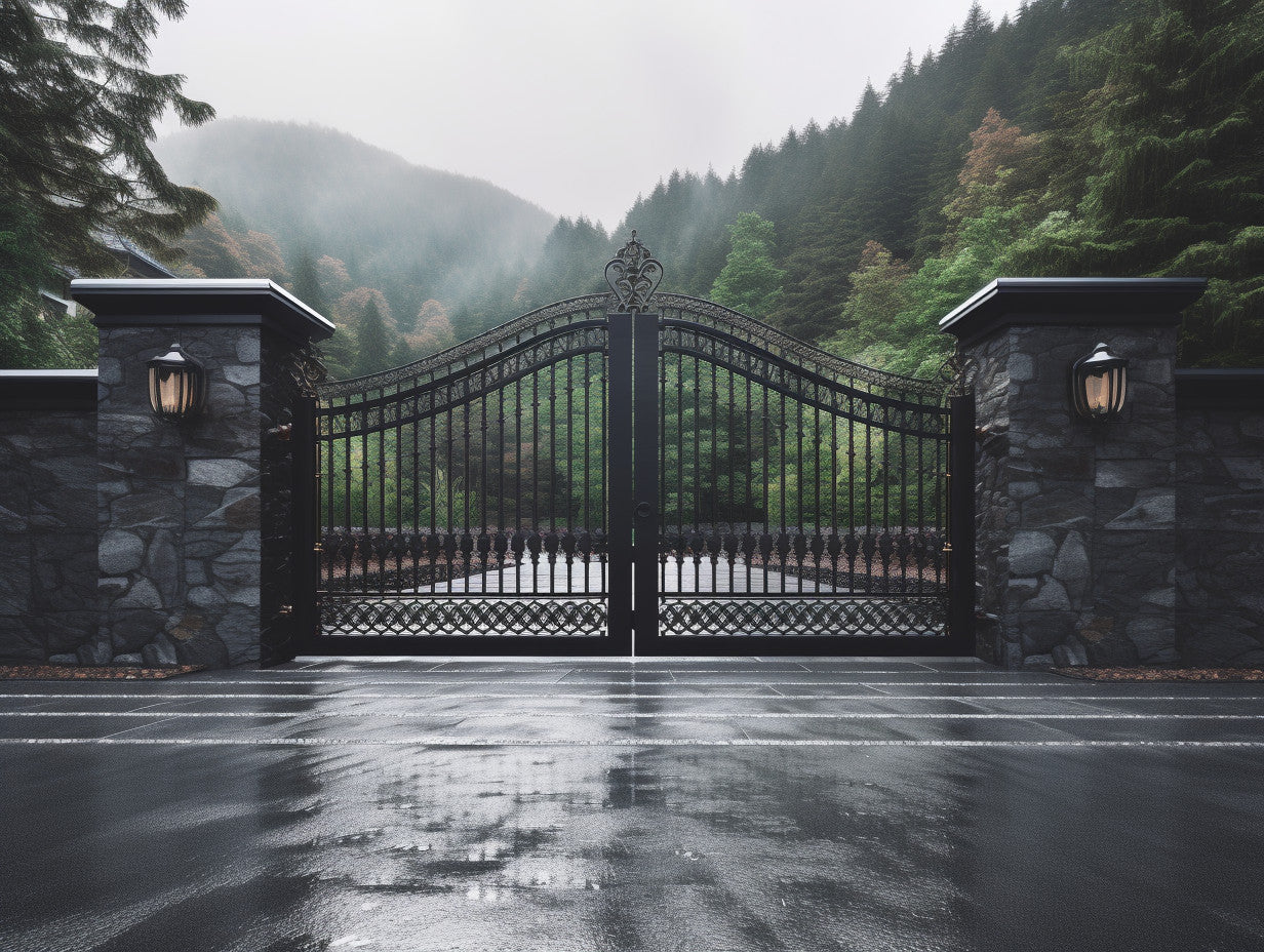 Dekoracyjna brama wjazdowa w stylu klasycznym