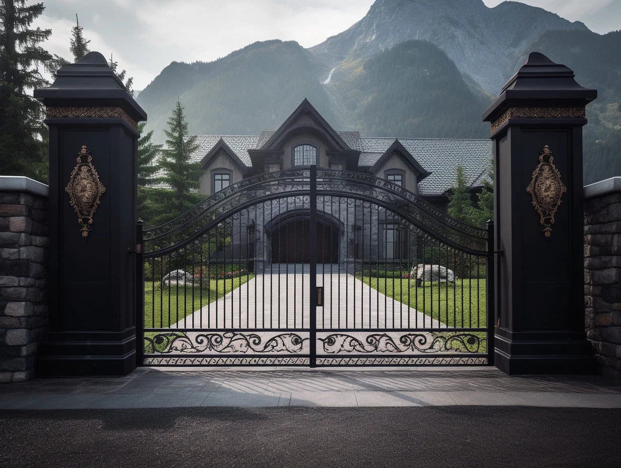 Brama wjazdowa kuta ze stali - "Mokosh"