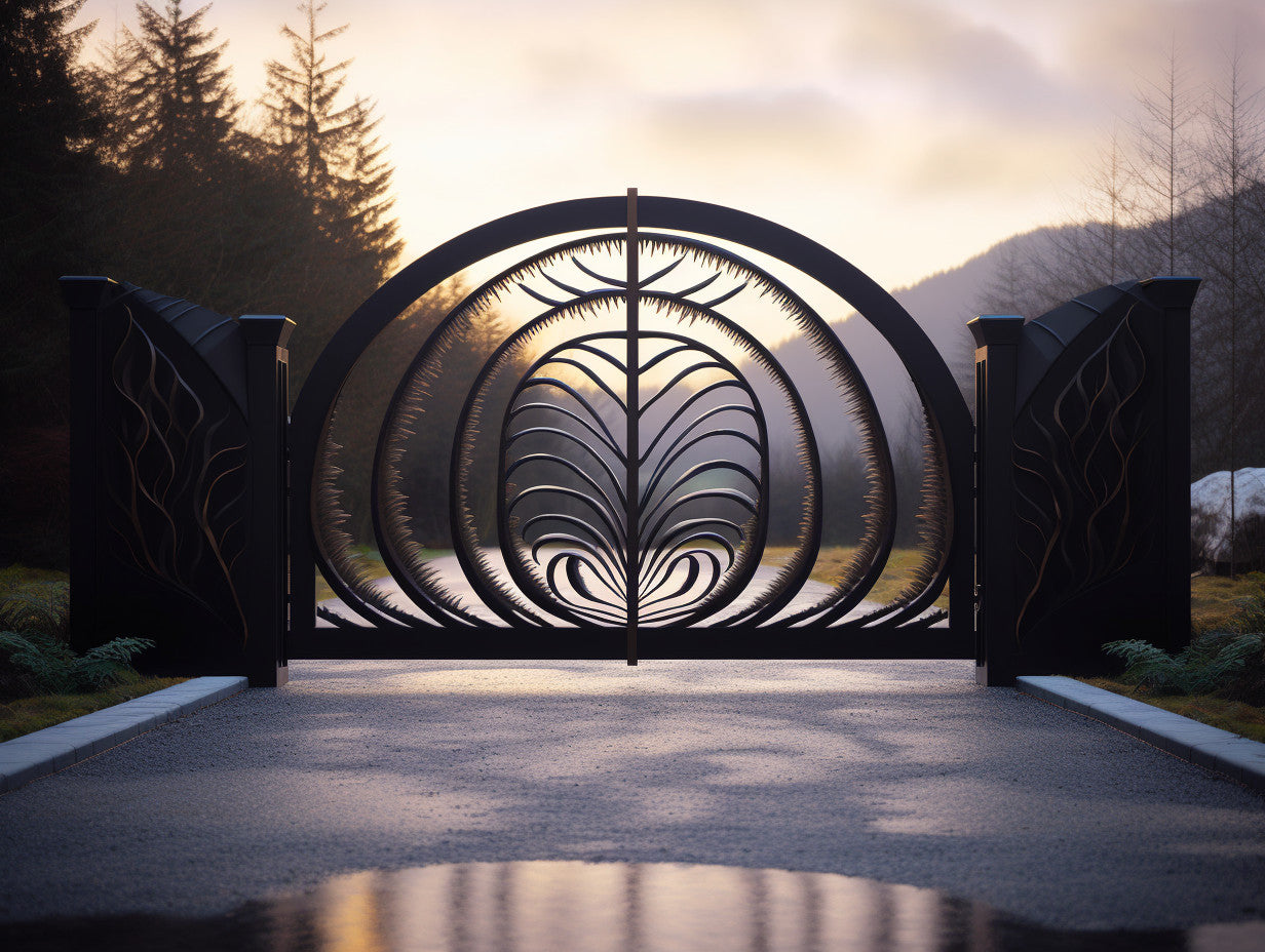 Brama wjazdowa, kuta ze stali - "Portal"