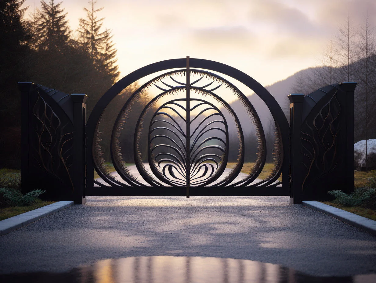 Brama wjazdowa, kuta ze stali - "Portal"
