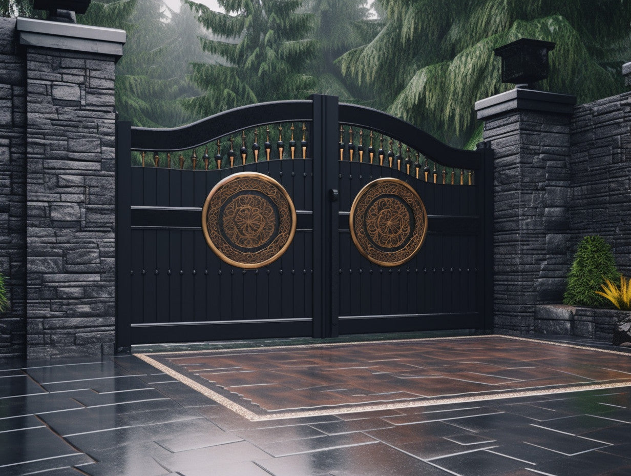 Brama wjazdowa, kuta ze stali - "Radogost"