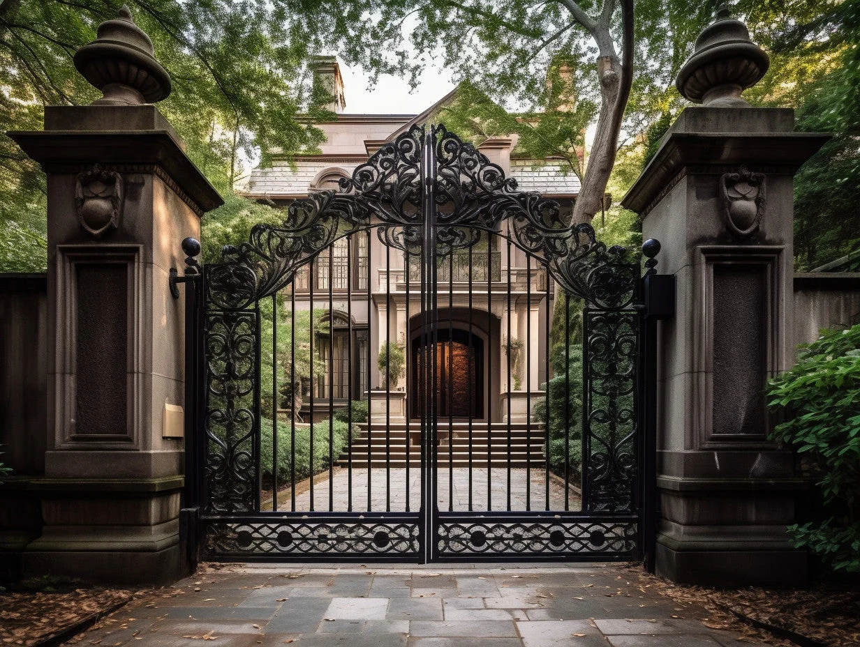 Brama wjazdowa kuta ze stali - "Rokoko"