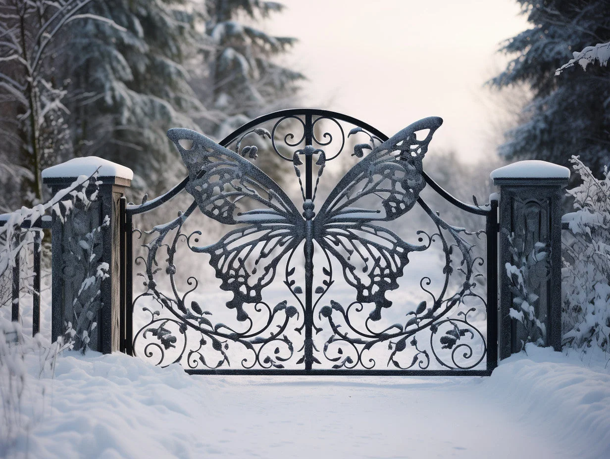 Brama wjazdowa - "Kuty motyl" - Kowalstwo artystyczne