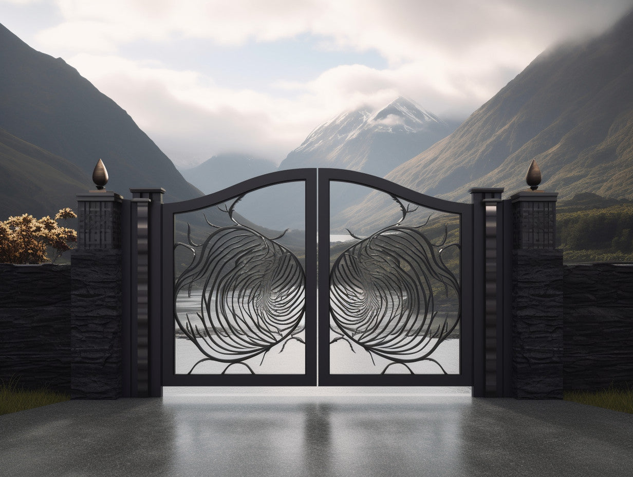 Brama wjazdowa, kuta ze stali - "Przełom"