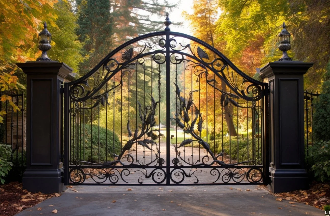 Brama wjazdowa, stalowa - "Secesyjna"