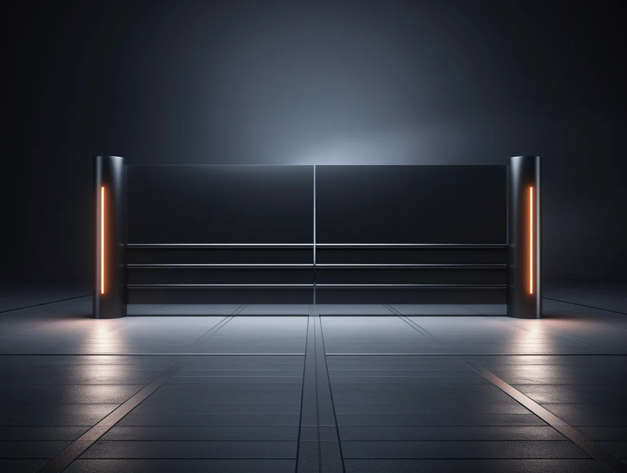 Brama wjazdowa z podświetleniem LED - futurystyczny minimalizm