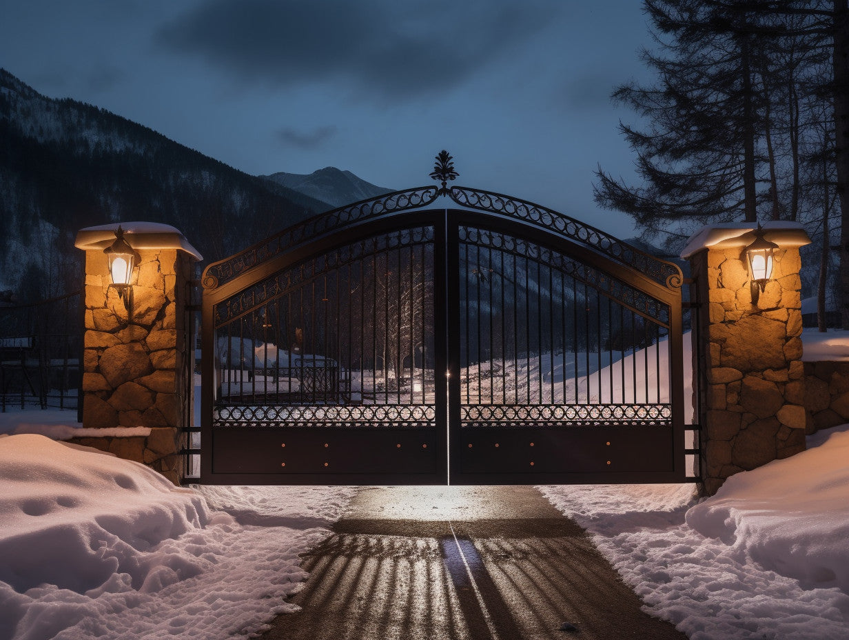 Brama wjazdowa, klasyczna, kuta - "Ognyena"