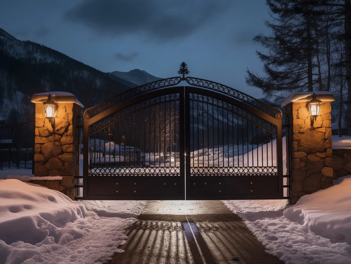 Brama wjazdowa, klasyczna, kuta - "Ognyena"