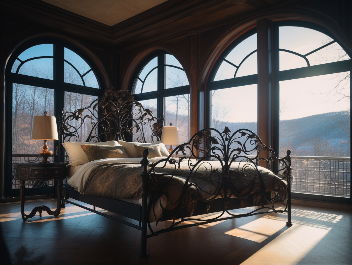 "Budzisława" - ekskluzywne łóżko kute, metalowe.