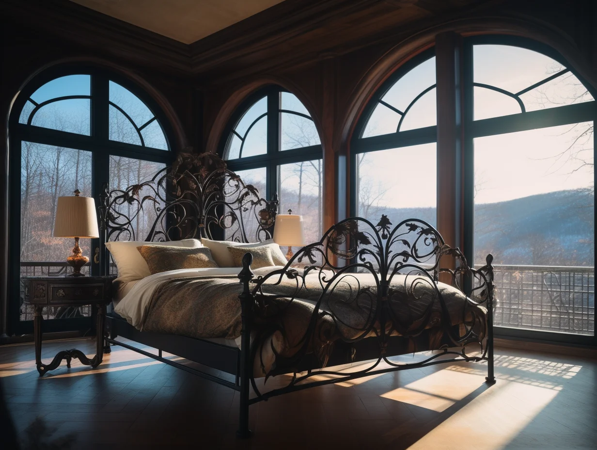 "Budzisława" - ekskluzywne łóżko kute, metalowe.