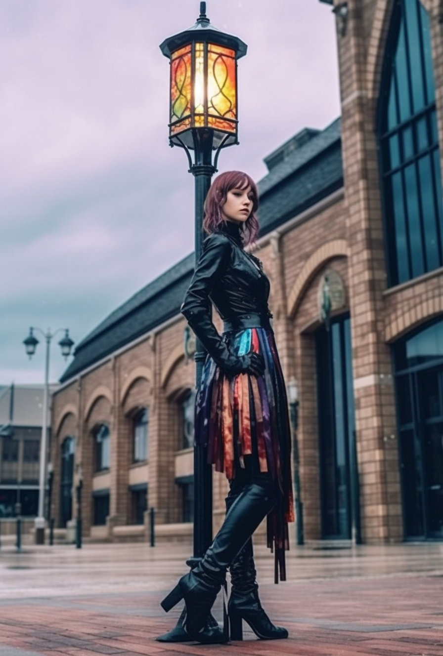 "Bytomir" - Latarnia uliczna z witrażem na wymiar. Kowalstwo artystyczne.