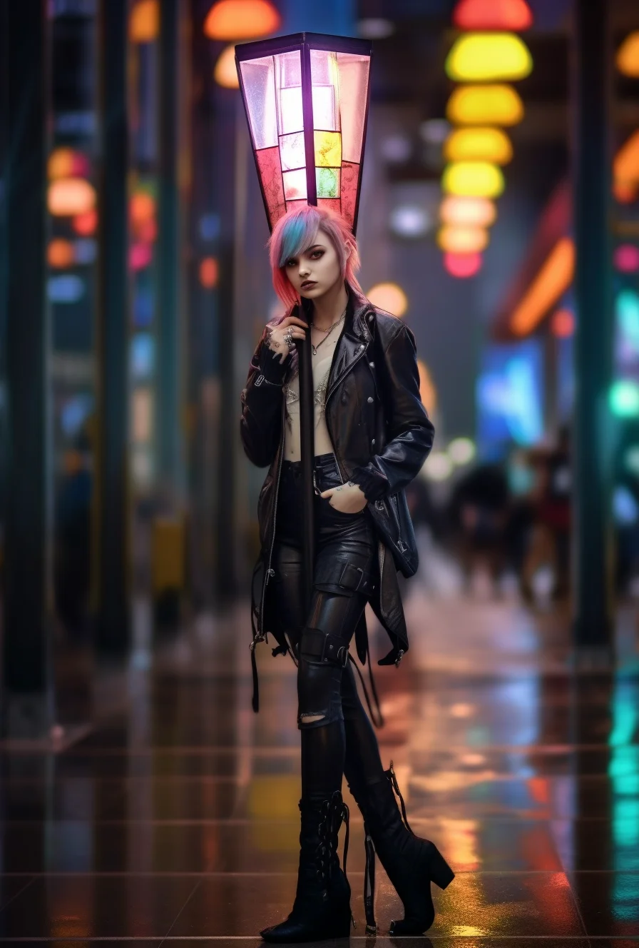 "Ciechomir" - Latarnia z witrażem LED. Kowalstwo artystyczne.