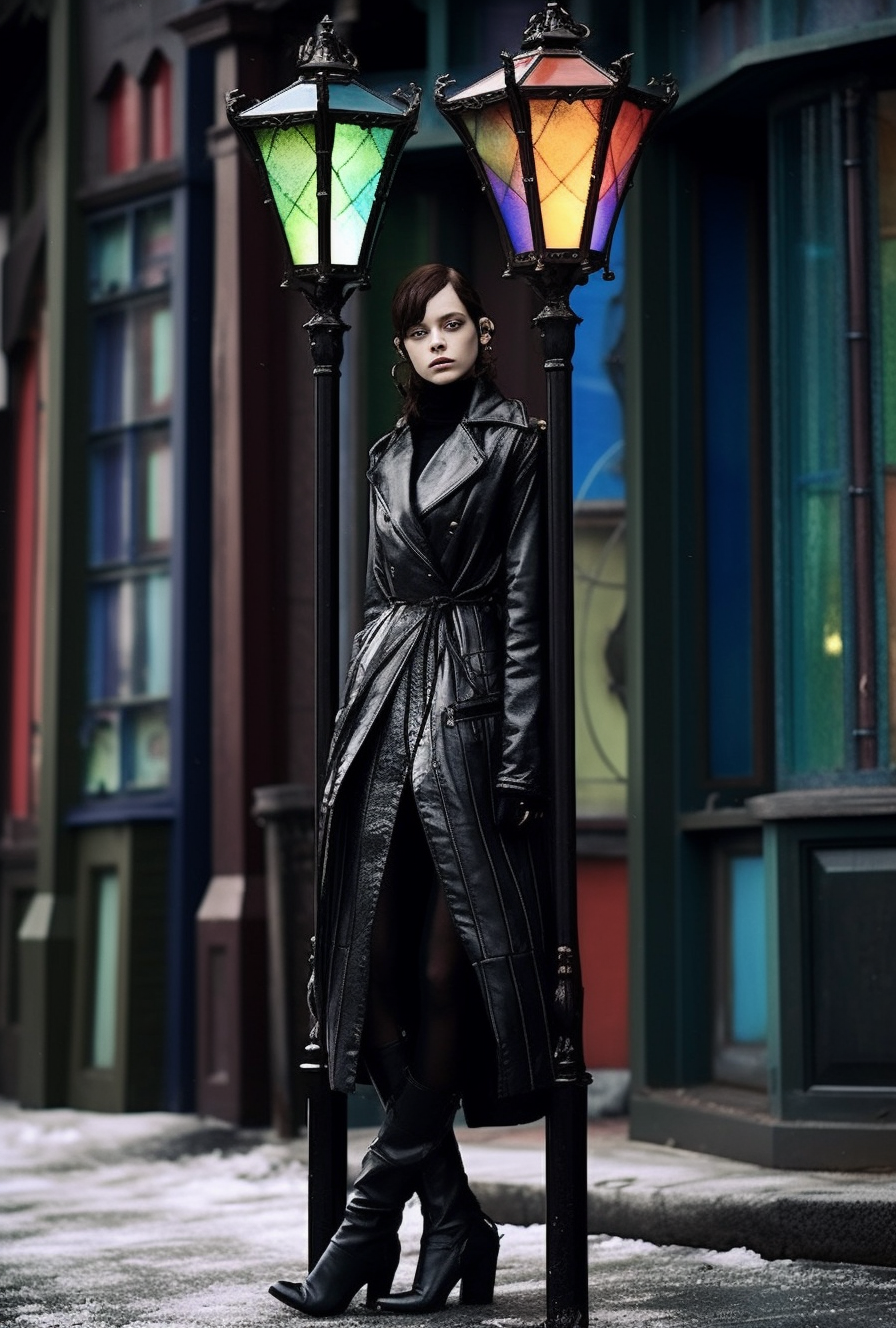 "Ciecierad" - Latarnia z witrażem LED. Kowalstwo artystyczne.