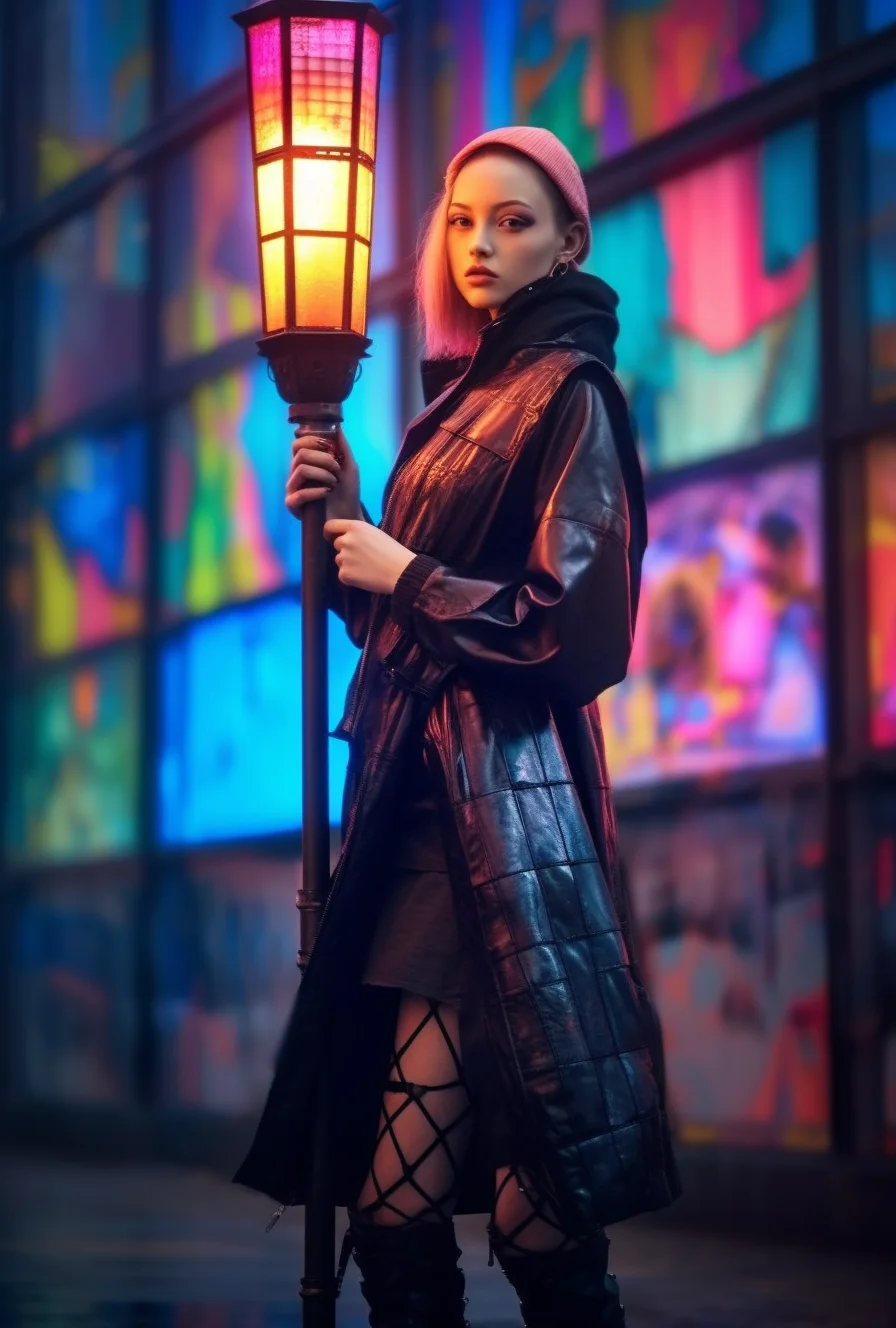 "Ciecimiar" - Latarnia z witrażem LED. Kowalstwo artystyczne.