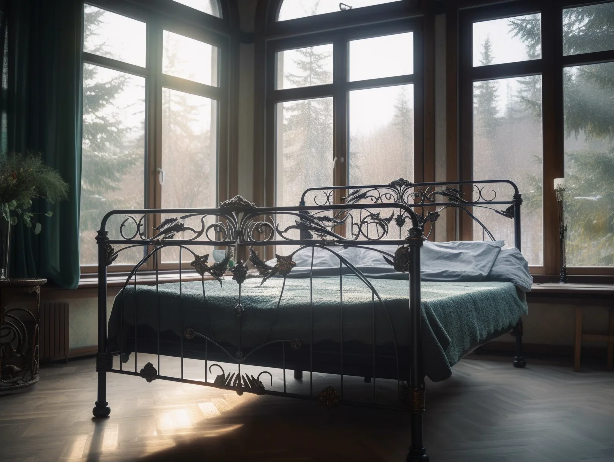 "Ciesława" - ekskluzywne łóżko kute, stalowe.