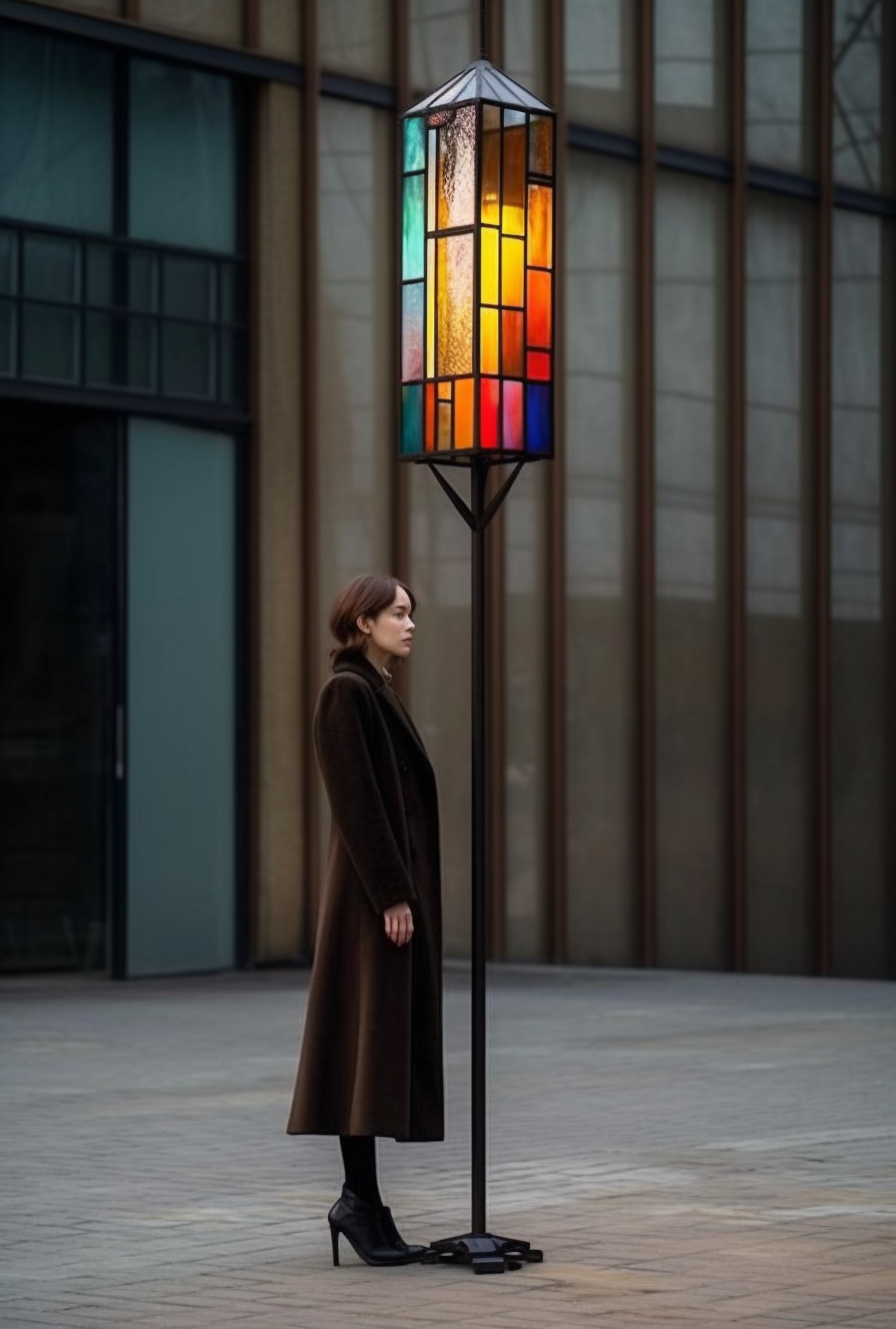 "Cieszyrad" - Latarnia z witrażem na wymiar. Kowalstwo artystyczne.