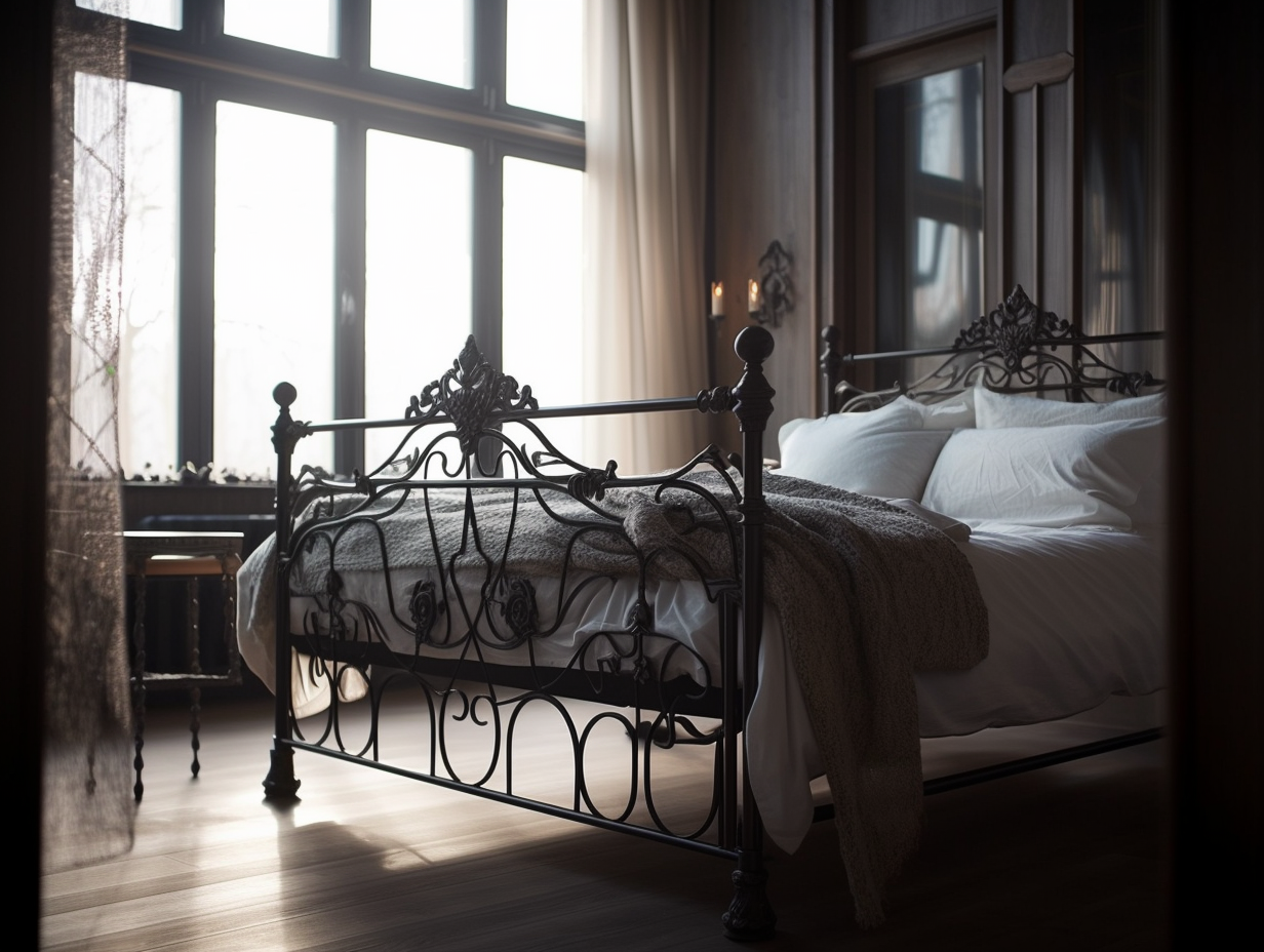 "Cirzpisława" - ekskluzywne łóżko kute, stalowe.