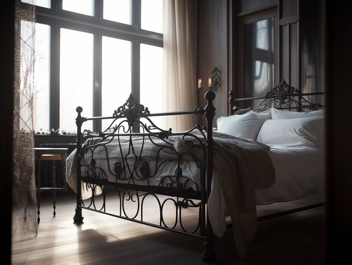 "Cirzpisława" - ekskluzywne łóżko kute, stalowe.