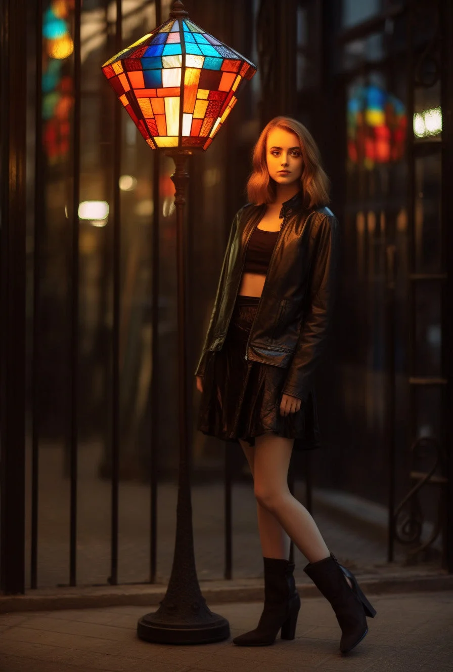 "Dadzbog" - Latarnia z witrażem na wymiar. Kowalstwo artystyczne.