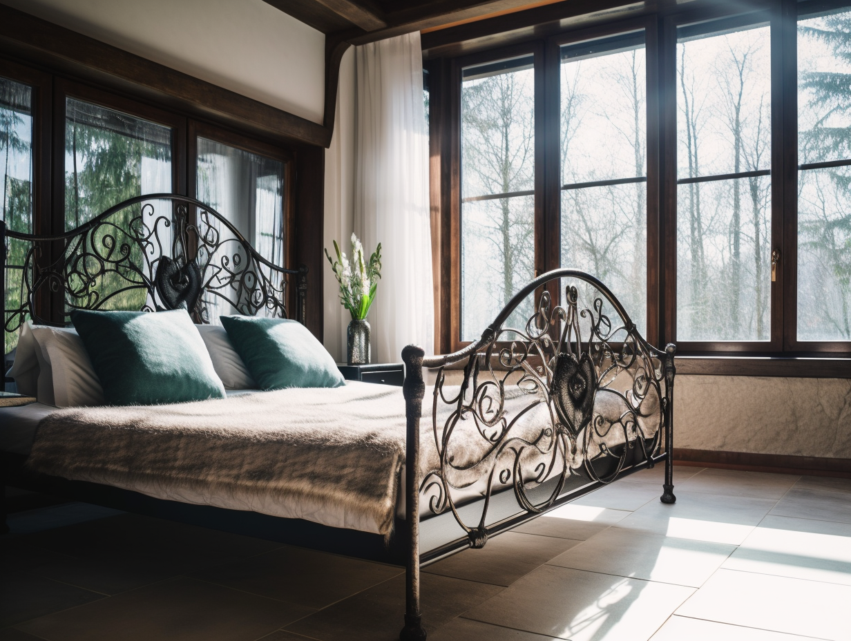 "Czcibora" - ekskluzywne łóżko kute, stalowe.