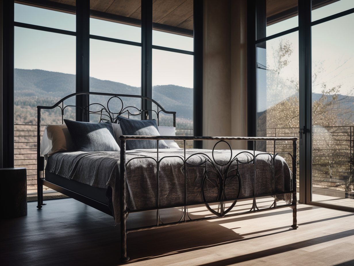 "Czębira" - ekskluzywne łóżko kute ze stali.