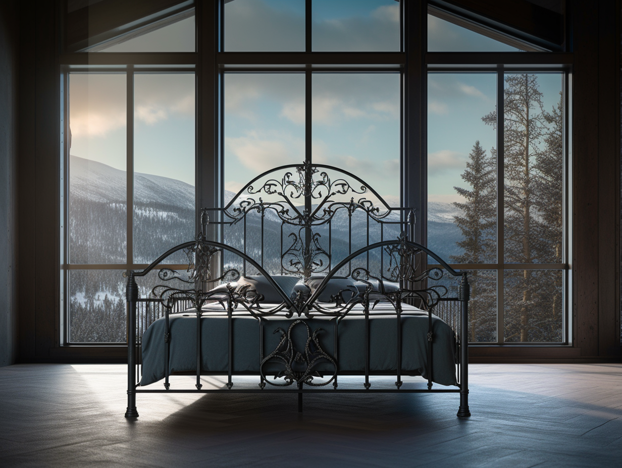 "Częstowojna" - luksusowe łóżko kute ze stali.