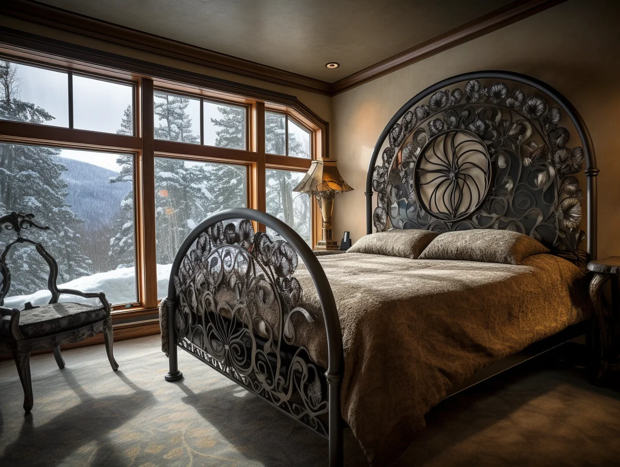 "Dąbrówka" - ekskluzywne łóżko kute, stalowe.