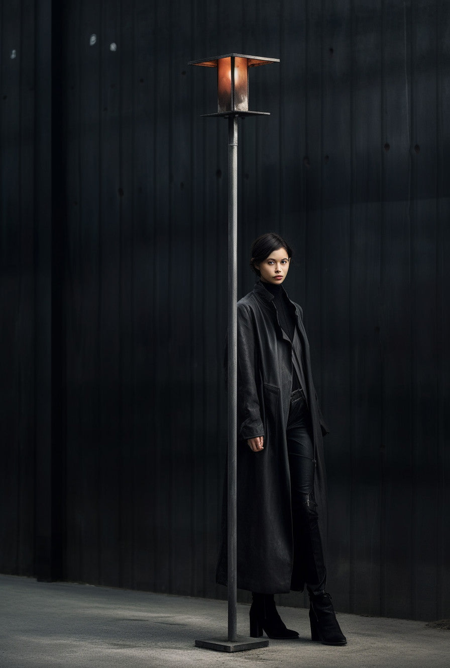 "Dalibor" - Minimalistyczna latarnia uliczna kuta na wymiar.