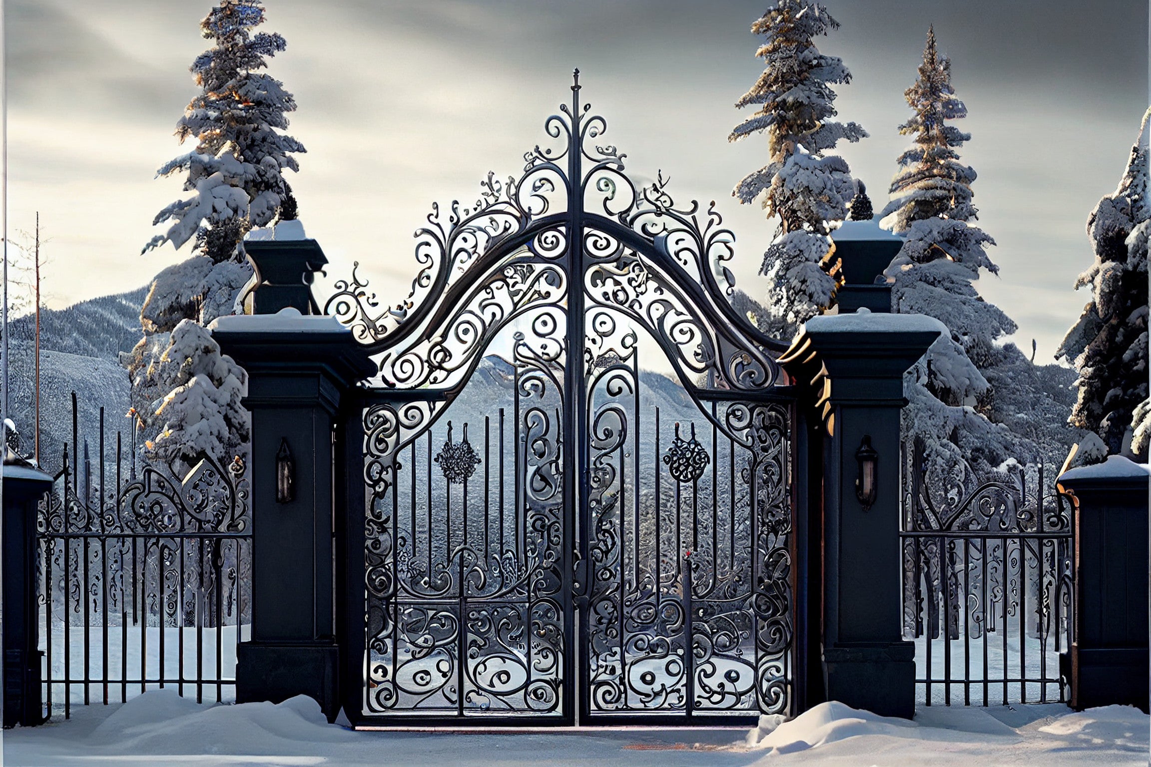 Dekoracyjna brama kuta w stylu rokoko - "Zlatogor"