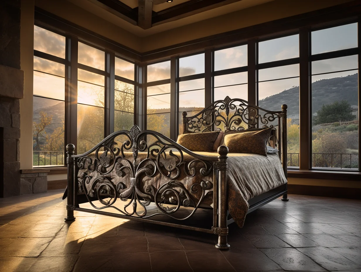 "Dobromira" - luksusowe łóżko ze stali do sypialni