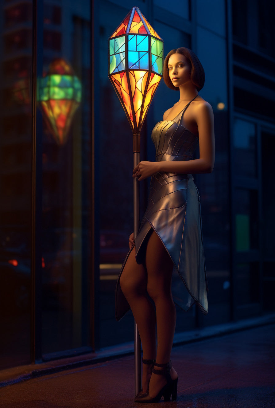 "Domosław" - Latarnia z witrażem. Kowalstwo Artystyczne