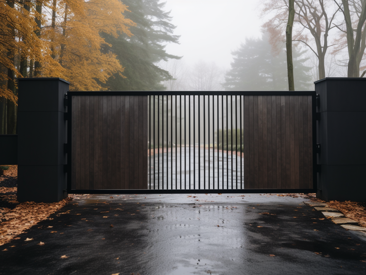 Ekologiczna brama wjazdowa ze stali COR-TEN®