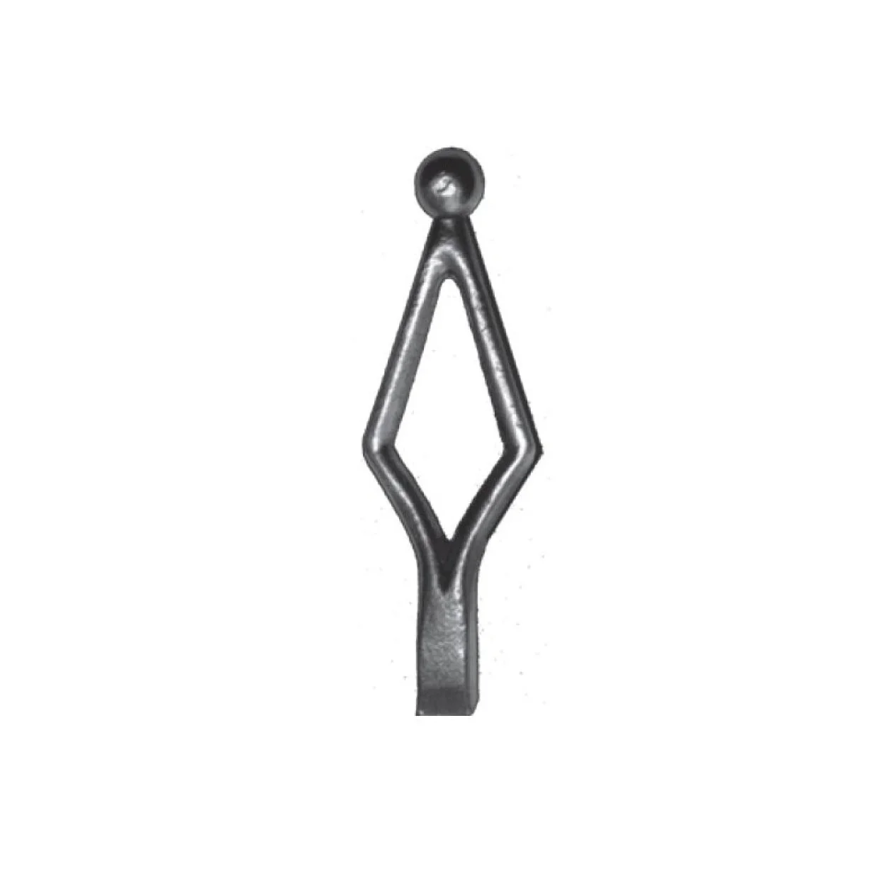 Element kuty grot / szpic ozdobny 120x40 12mm do bram i ogrodzeń