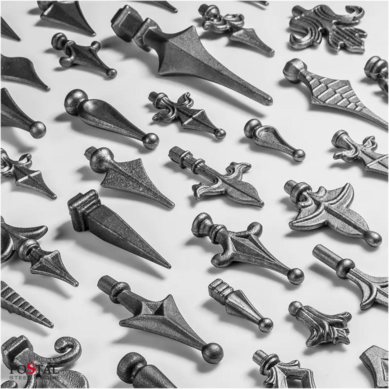 Element kuty grot / szpic ozdobny 76x43 fi16 do bram i ogrodzeń