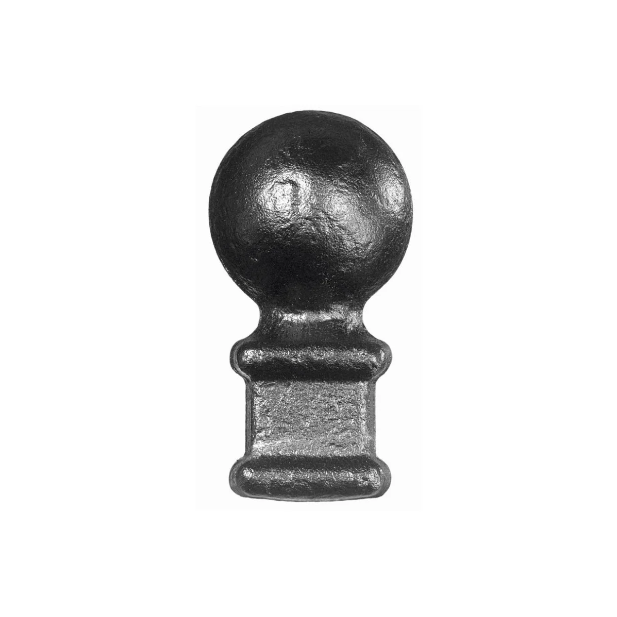 Element kuty grot / szpic ozdobny z kulą 60x30 24x24 do bramy lub ogrodzenia