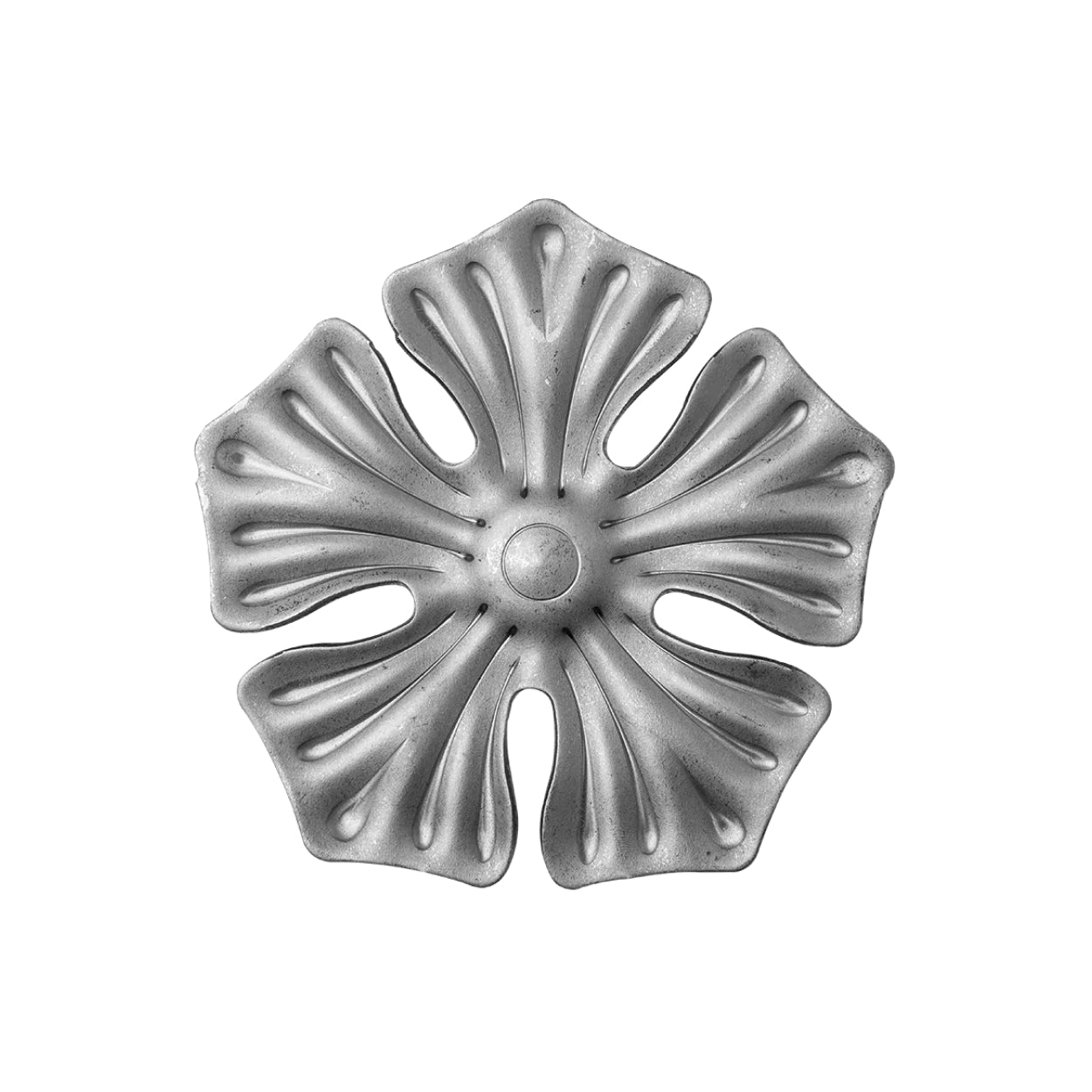 Element kuty kwiat ze stali fi115 do dekoracji bram, balustrad, ogrodzeń