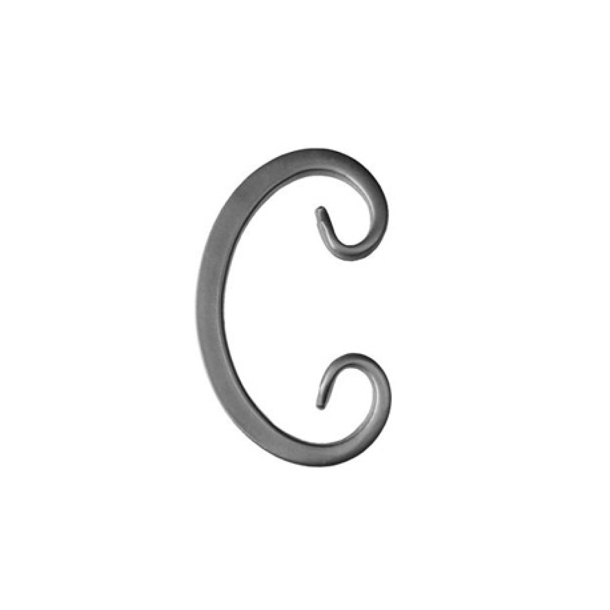 Element kuty, ozdobny, skrętny C 120x75 12x12 (ceska)