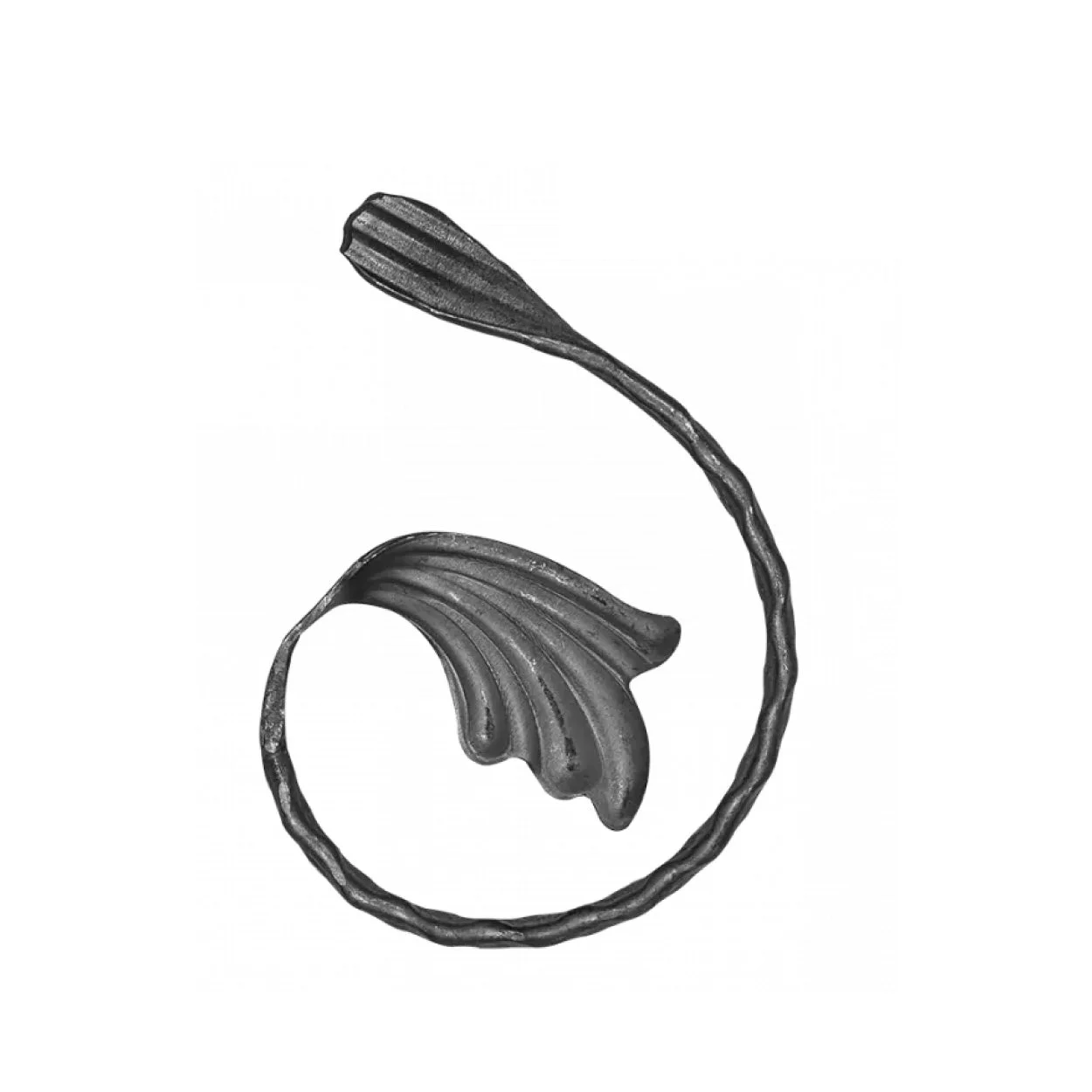 Element kuty P 150x100 12x6, fakturowany, z liściem.