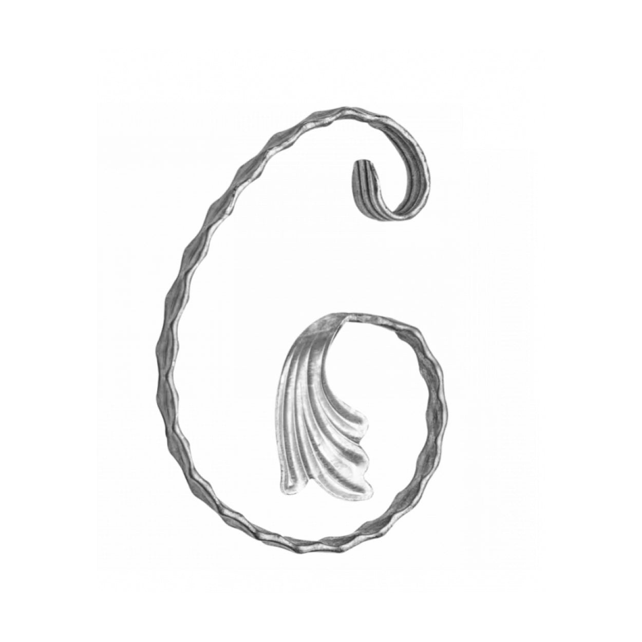 Element kuty P 190x140 12x6, fakturowany, liść