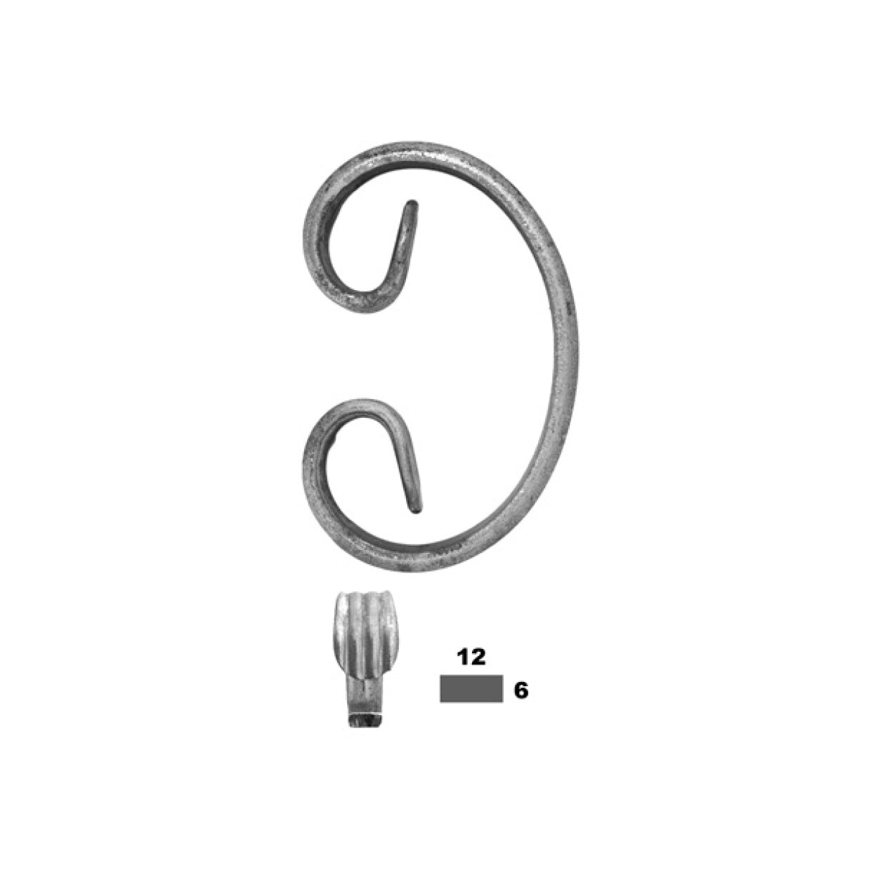 Element kuty, skrętny C 100x60 12x6