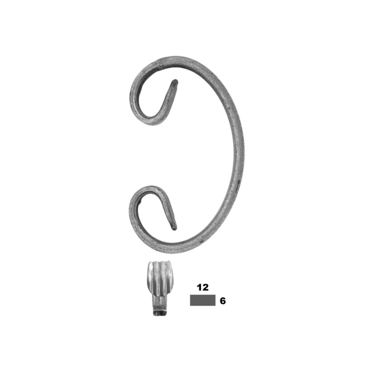 Element kuty, skrętny C 120x70 12x6