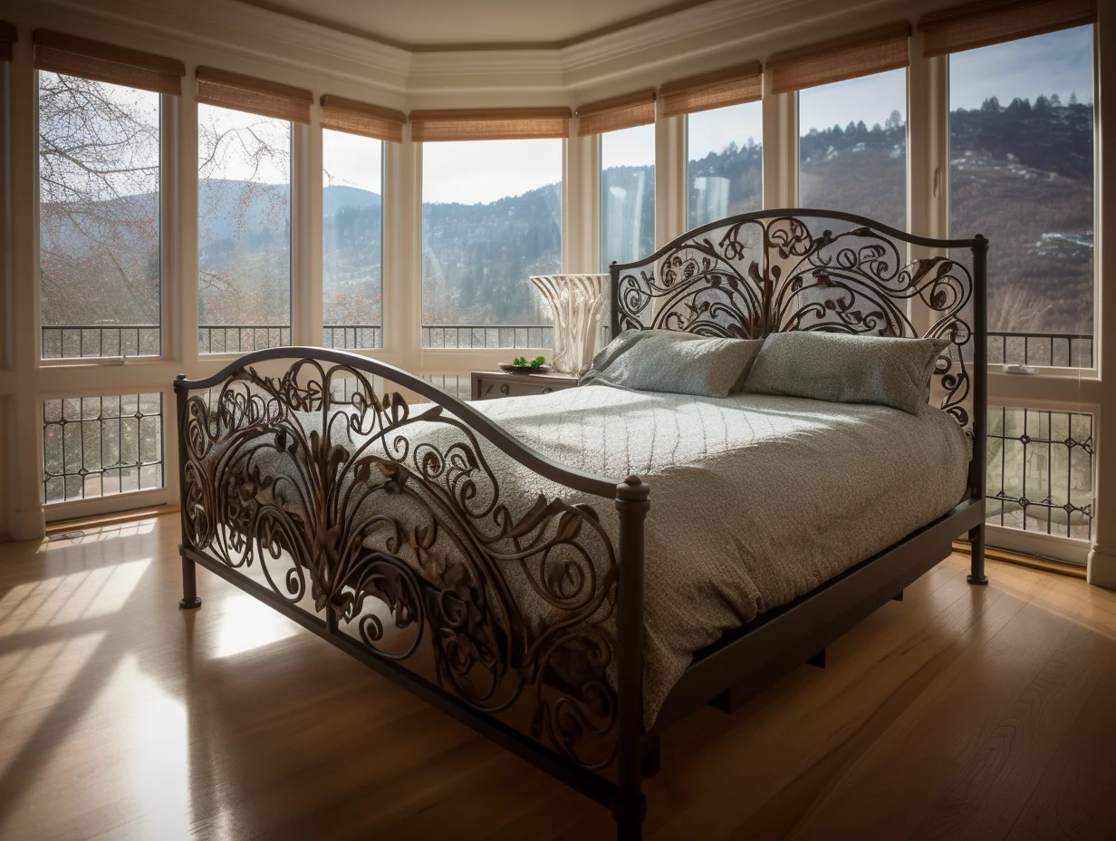 "Falisława" - ekskluzywne, ręcznie kute łóżko metalowe.