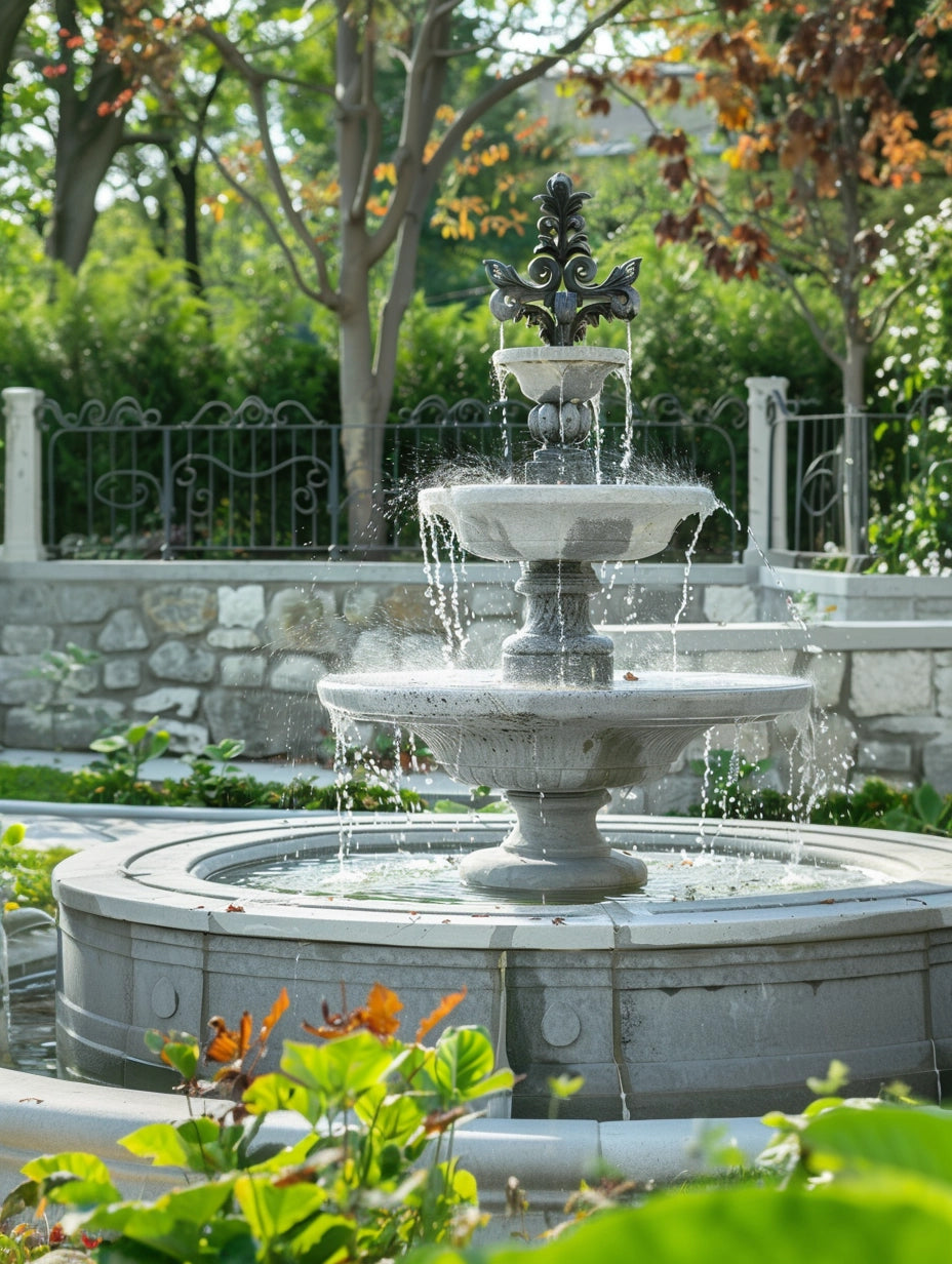 Fontanna w neoklasycznym stylu